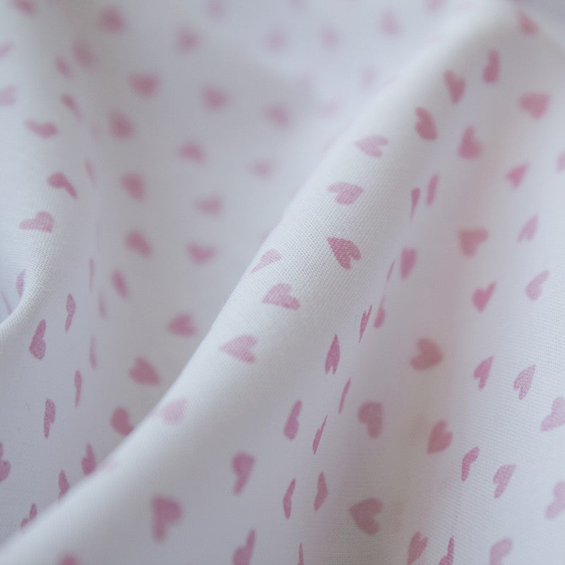 Voile Coton Coeur Rose - Ribes y Casals