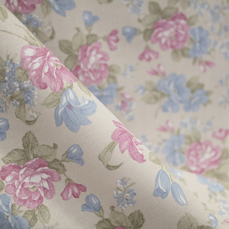 Voile Coton Floral Vintage Beige - Ribes y Casals