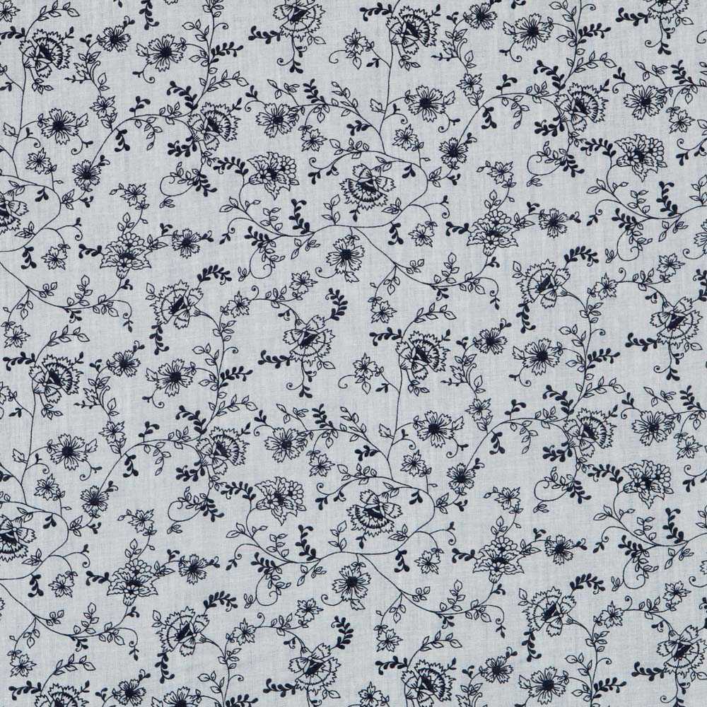 Voile De Coton Floral Bleu - Ribes y Casals