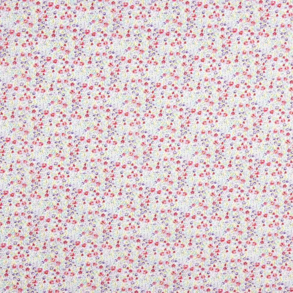 Voile Coton Fleurs Nîmes Rouge - Ribes y Casals