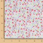 Voile Coton Fleurs Nîmes Rouge - Ribes y Casals