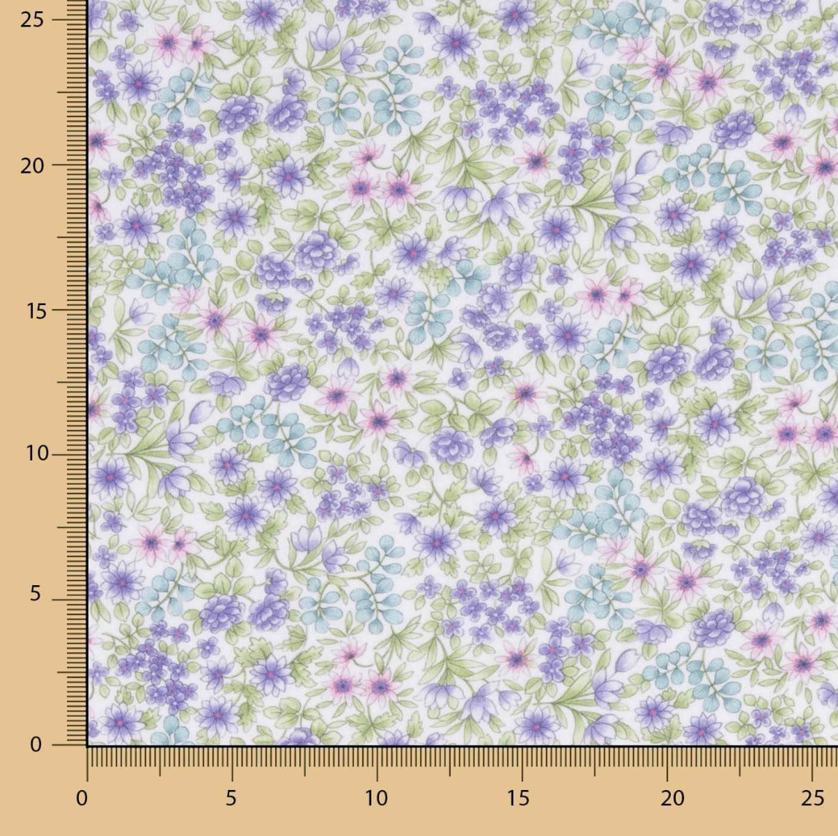 Voile Coton Fleurs Lilas Écarlate - Ribes y Casals