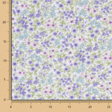 Voile Coton Fleurs Lilas Écarlate - Ribes y Casals