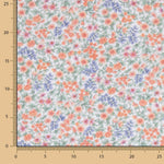 Voile Coton Fleurs Orange Écarlate - Ribes y Casals