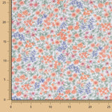 Voile Coton Fleurs Orange Écarlate - Ribes y Casals