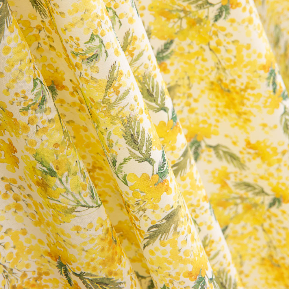 Voile Coton Supima Imprimé 02 Blanc - Ribes y Casals