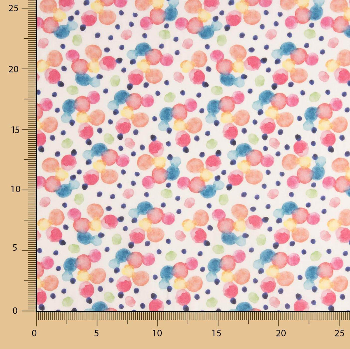 Voile de coton imprimé Supima 05 Orange - Ribes y Casals