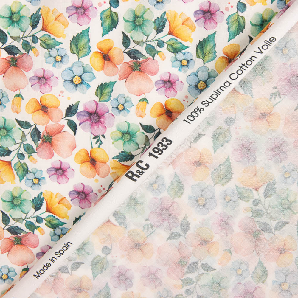 Voile de coton imprimé Supima 06 - Ribes y Casals