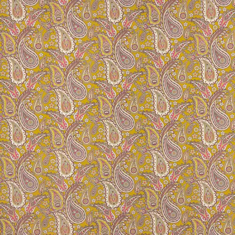 Voile de Coton Imprimé Supima 09 Moutarde - Ribes y Casals