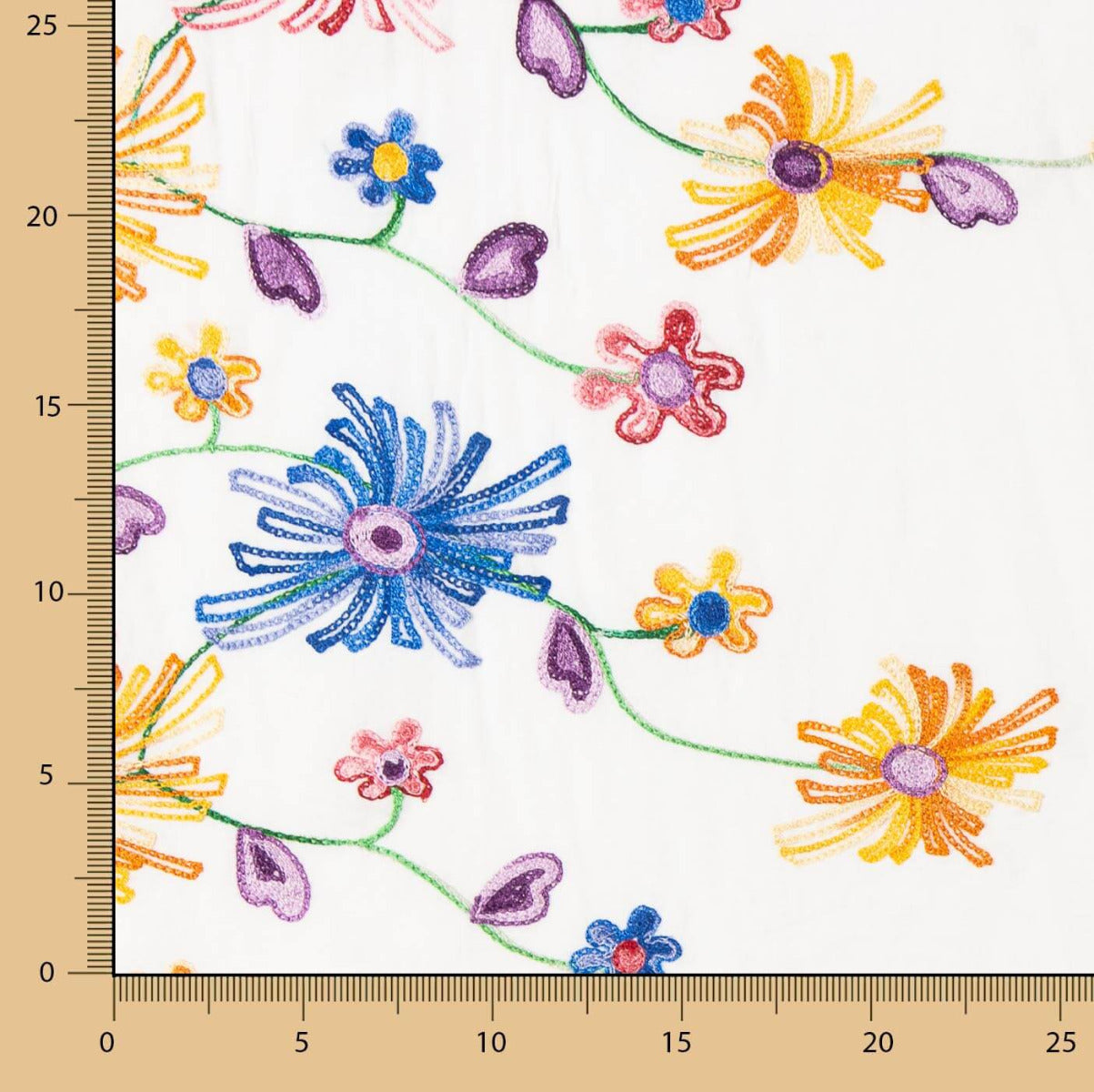 Voile Bordado Floral - Ribes y Casals