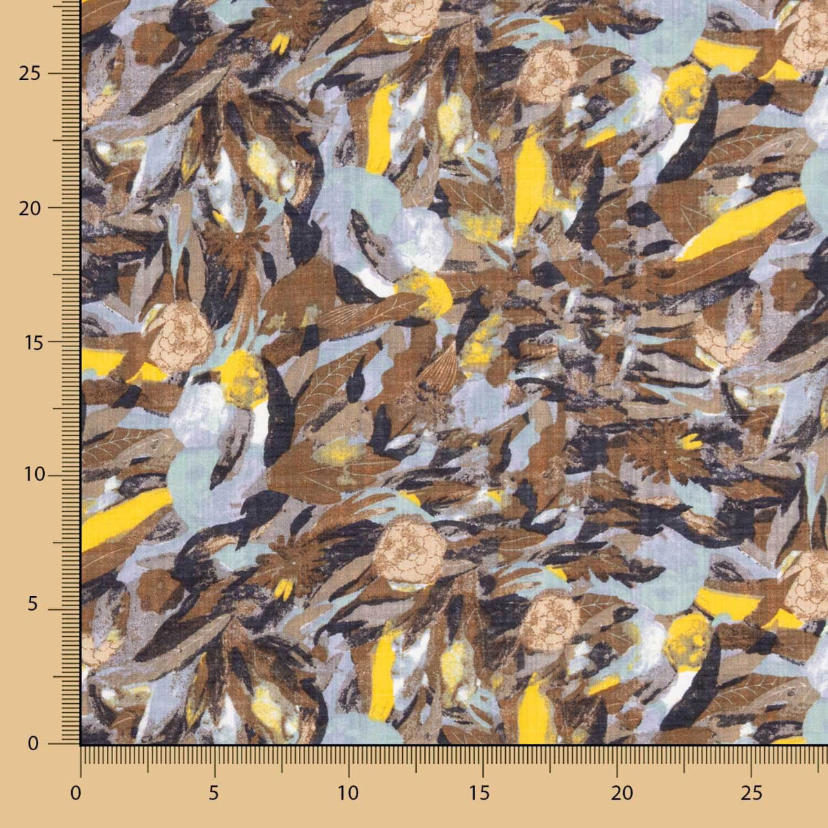 Voile Imprimé Feuilles Bleues - Ribes y Casals