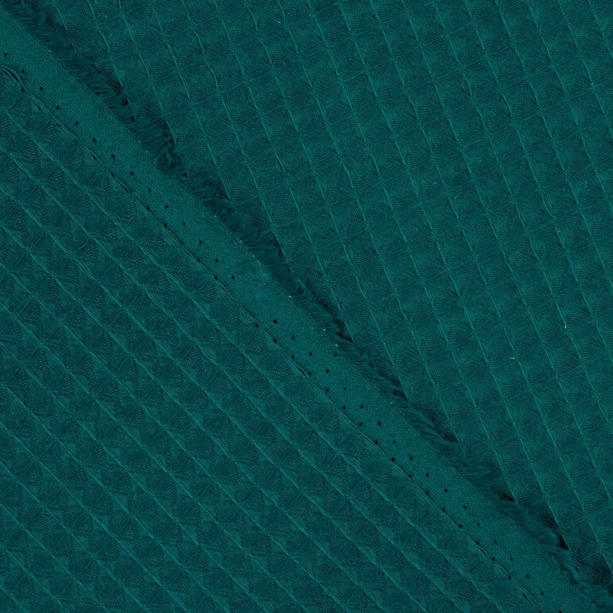 Piqué gaufré vert basique - Ribes y Casals