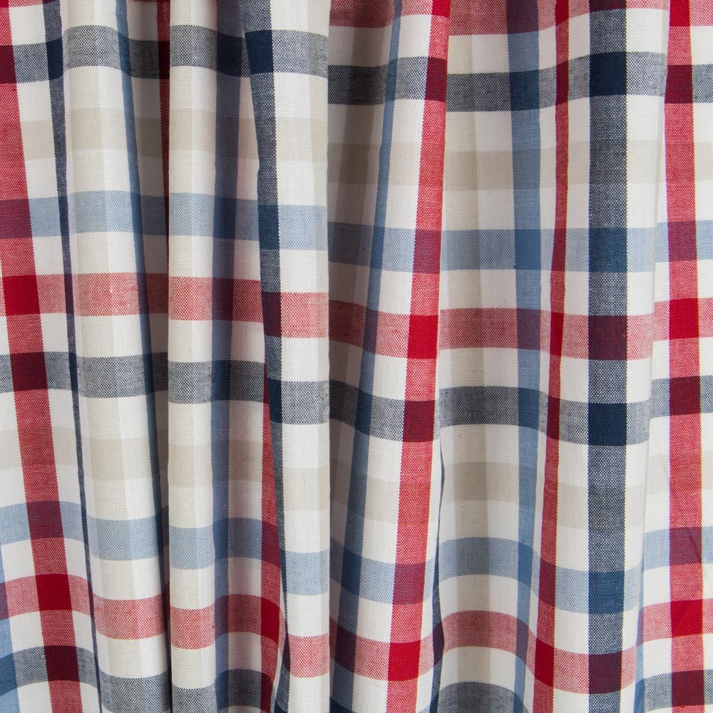 Tissu Madras Carreaux Rouge Noir - Ribes y Casals